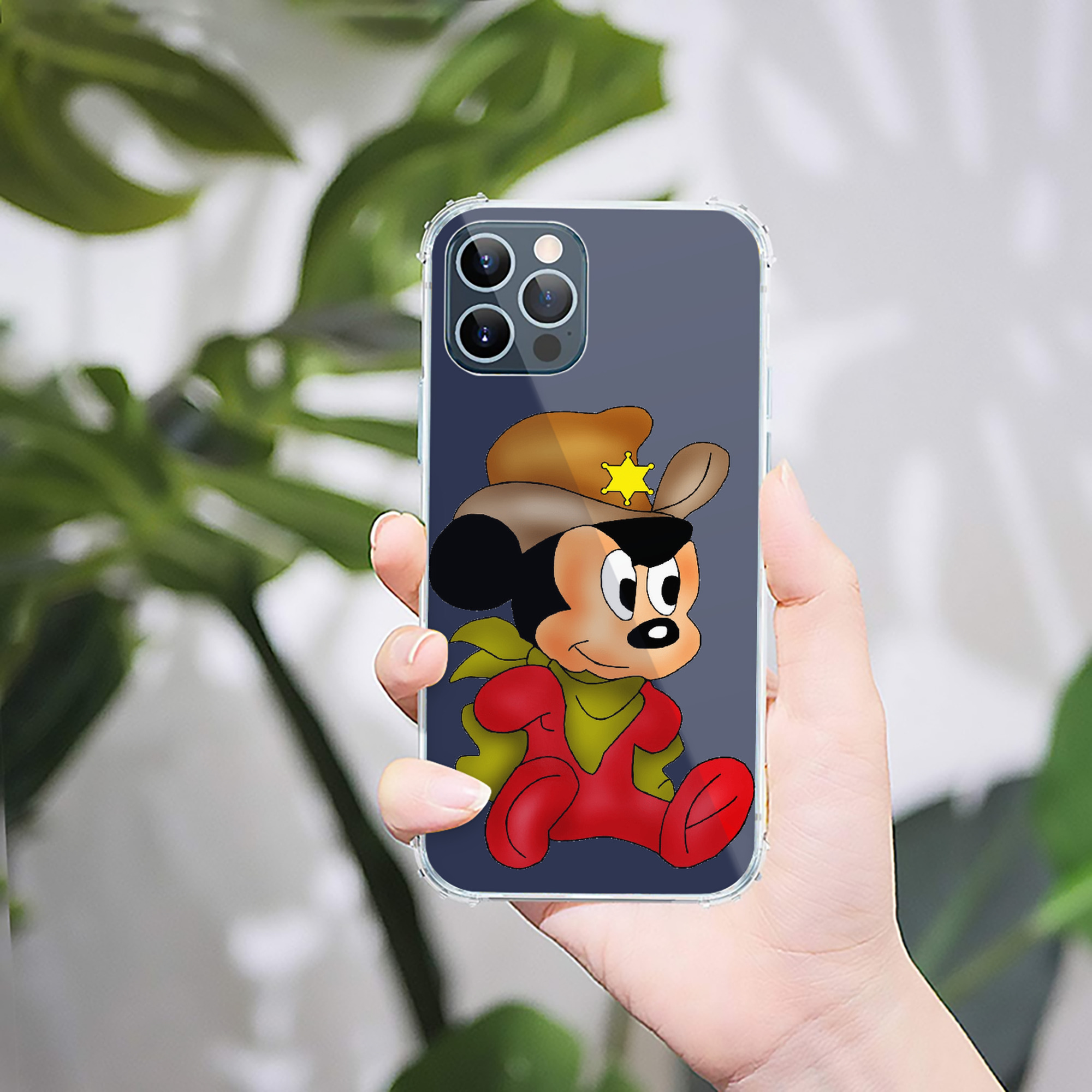 （画像用） ミッキーマウス Mickey Mouse 【iPhone 12シリーズ対応】透明スマホケース（クリアソフトケース）